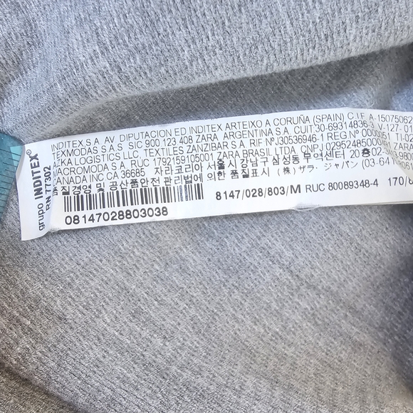 Zara Dress Womens Gray Flounce Peplum Ribbed Drop Waist Softgirl Sz M - Picture 6 of 9